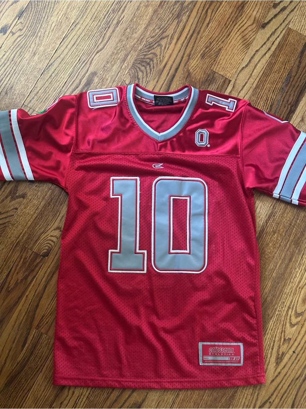 Colosseum Red Youth Football Jersey - Number 10 Ohio State